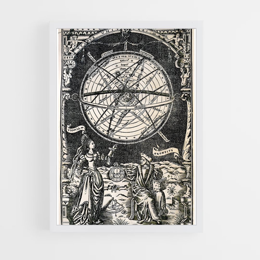 Poster L'Horloge des Étoiles – affiche Espace rétro (vue 3)